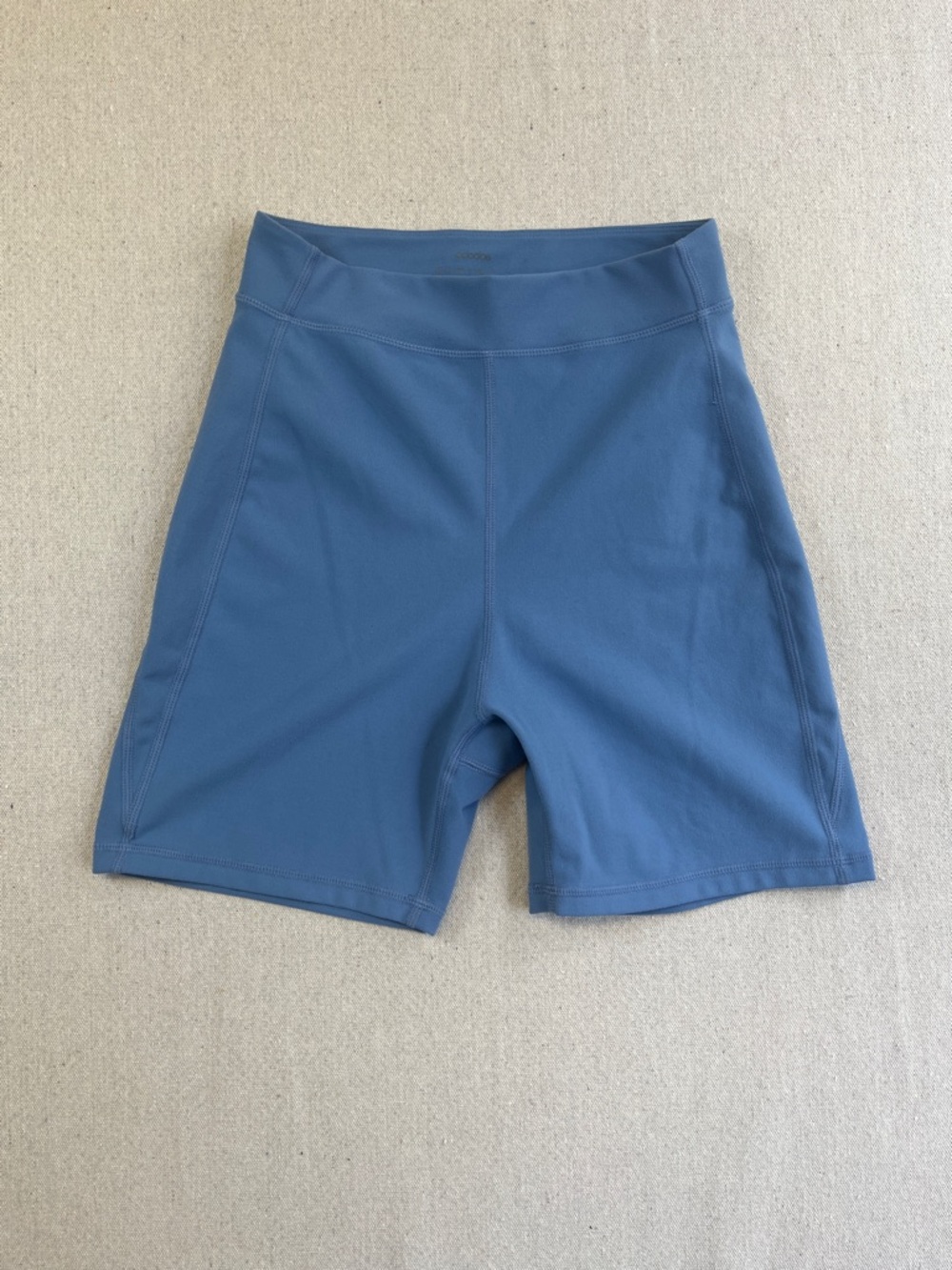 ODODOS Blue High Waisted Biker Shorts Women’s Size S Stretch Athletic